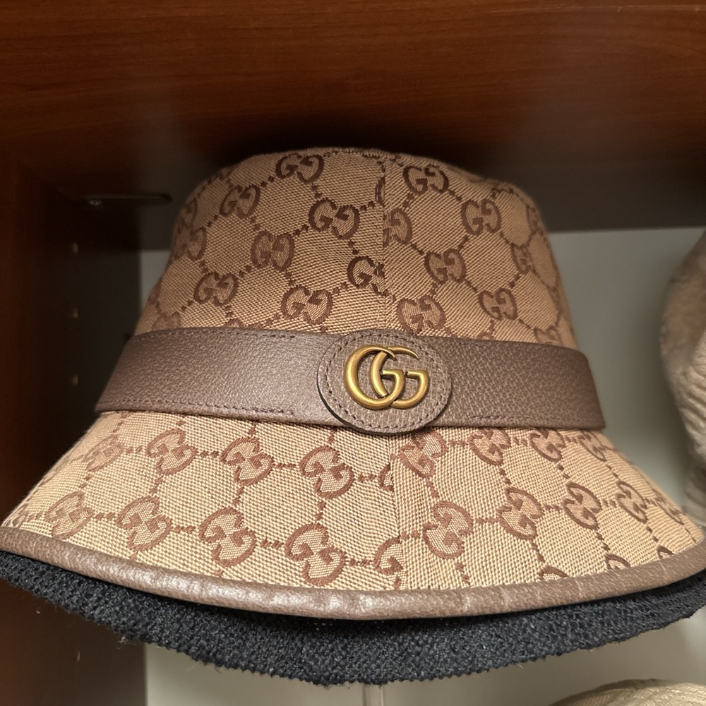 Gucci Brown Monogram Bucket Hat